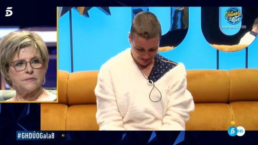 María Jesús llorando al conocer que toda la casa está en su contra.