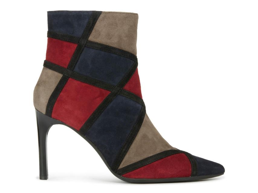 Botines tricolor -rojo, gris y azul marino- de Geox