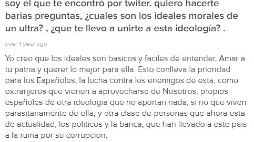 Mensajes intercambiados entre José Nieva Cabrera y otros internautas en Ask.com