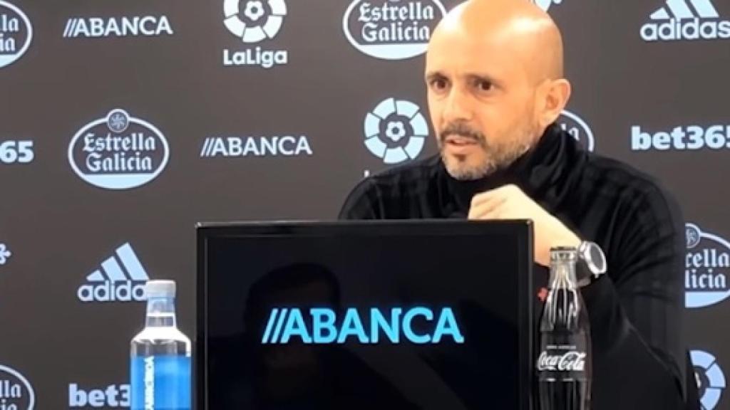 Cardoso en la rueda de prensa del Celta de Vigo