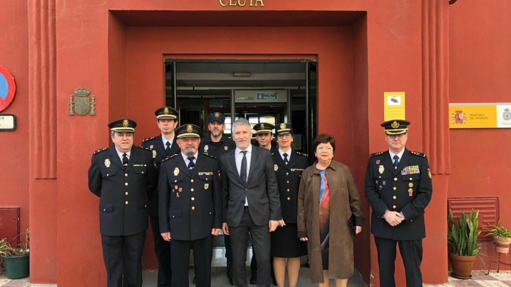 Fernando Grande-Marlaska en su viaje a Ceuta.