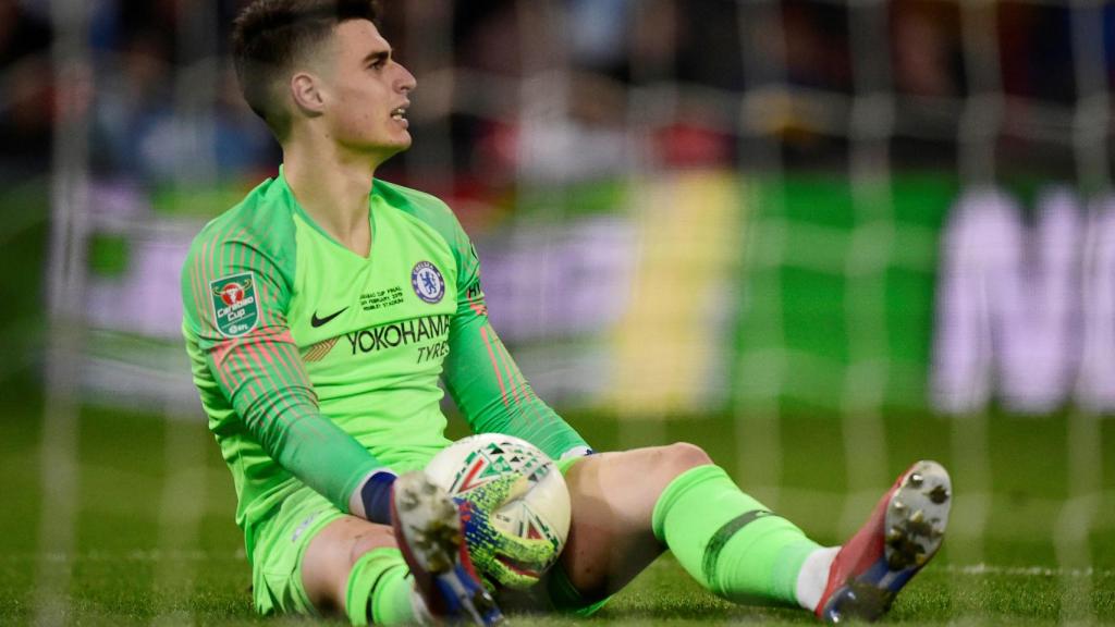 Kepa, lesionado en la final de la Carabao Cup