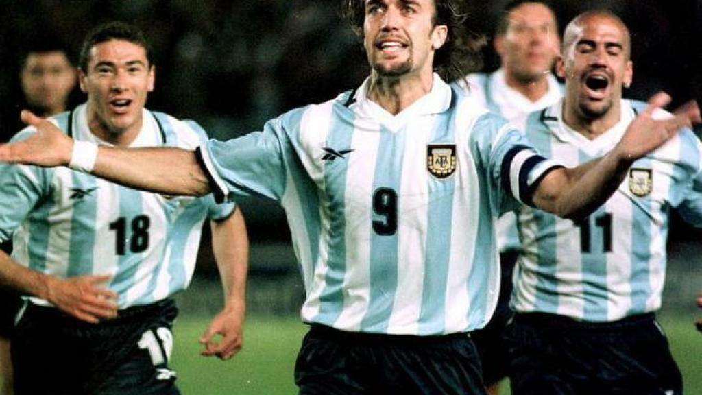 Batistuta con la selección argentina