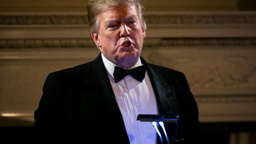 Donald Trump, durante su discurso en el Baile de los Gobernadores.