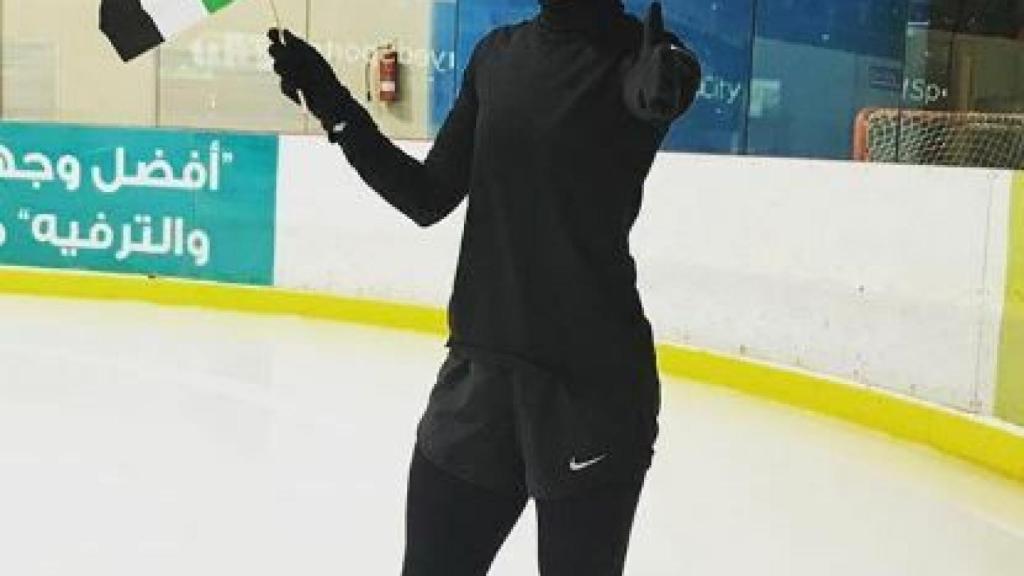 Zahra Lari con el hiyab para mujeres deportistas.  Foto: Instagram (@zahralari)