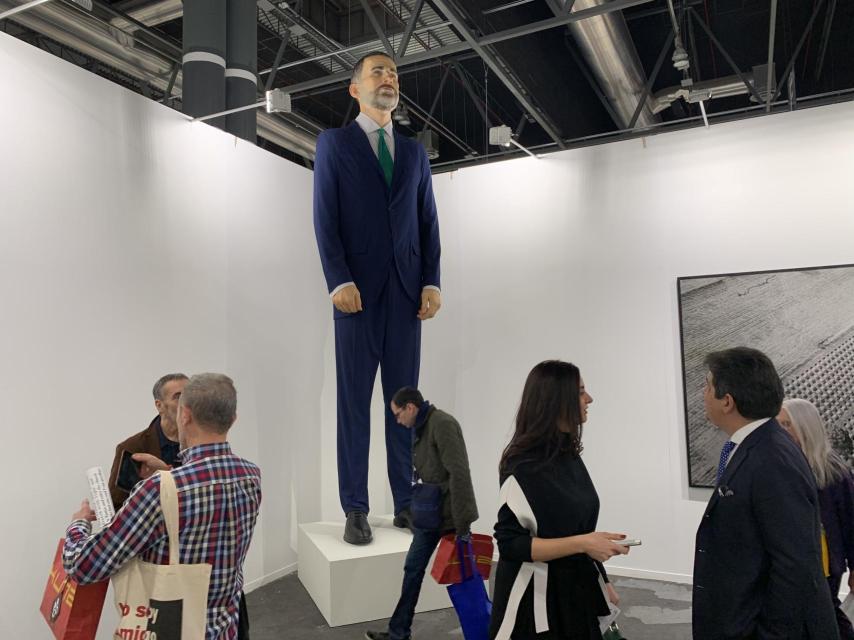 El ninot de Felipe VI, la obra de Sierra y Merino.