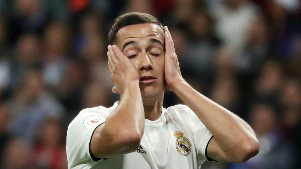Lucas Vázquez se lamenta de una ocasión fallada