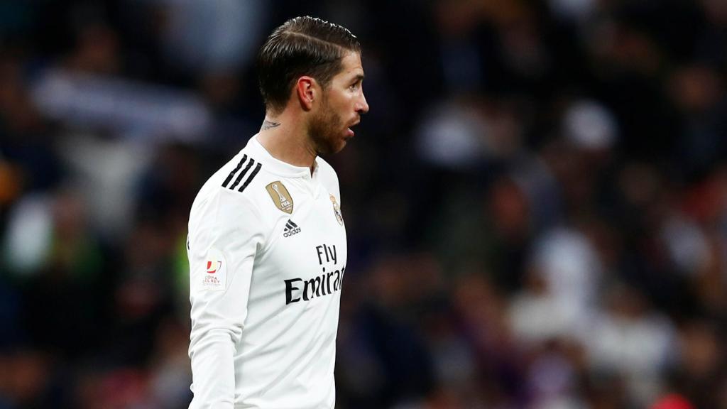 Sergio Ramos, en El Clásico del Santiago Bernabéu