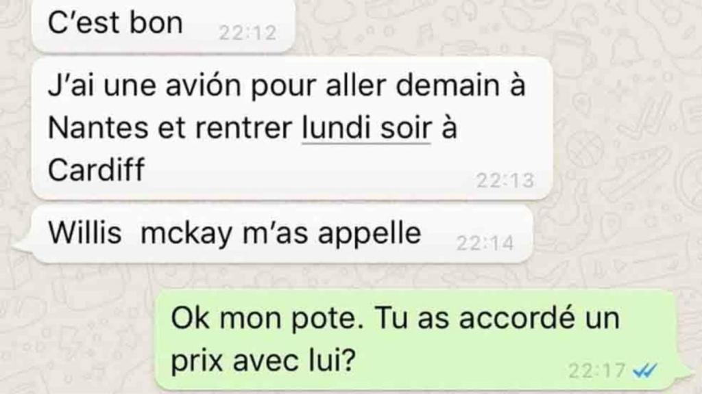 Las conversaciones de Sala con un empleado del Cardiff