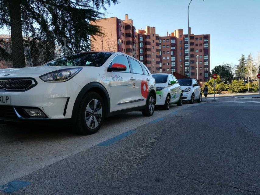 Vehículos de carsharing de Wibl, Zity y Car2go