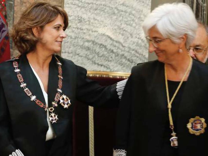 Dolores Delgado y la fiscal general del Estado, María José Segarra