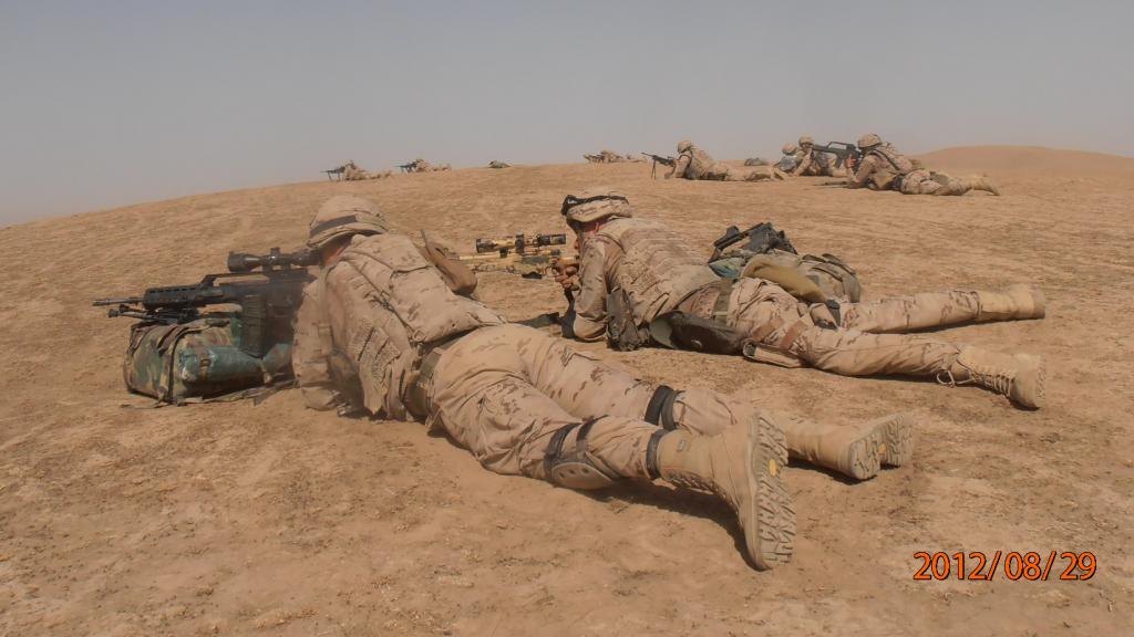 Soldados españoles en la batalla de Ludina.