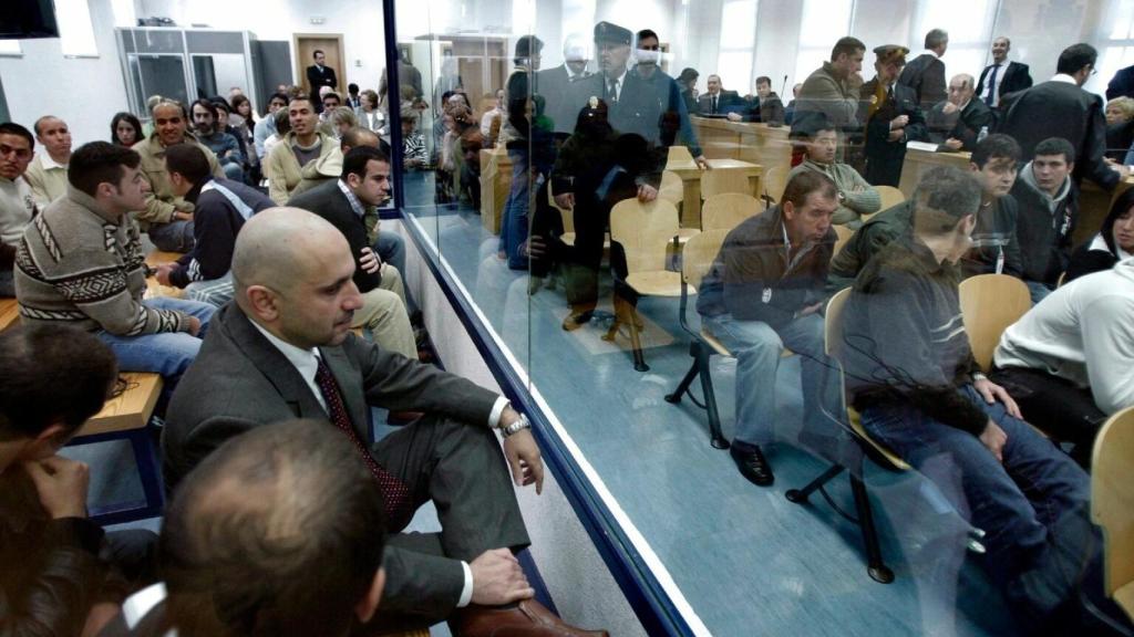Los acusados del atentado del 11 de marzo en Madrid, durante el juicio.