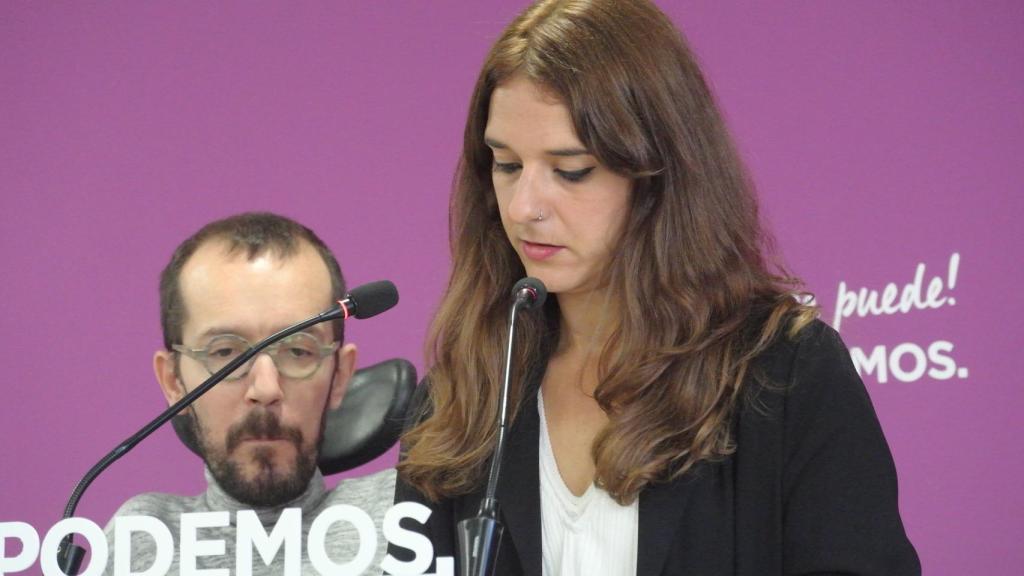 Pablo Echenique y Noelia Vera, portavoces de la Ejecutiva de Podemos.