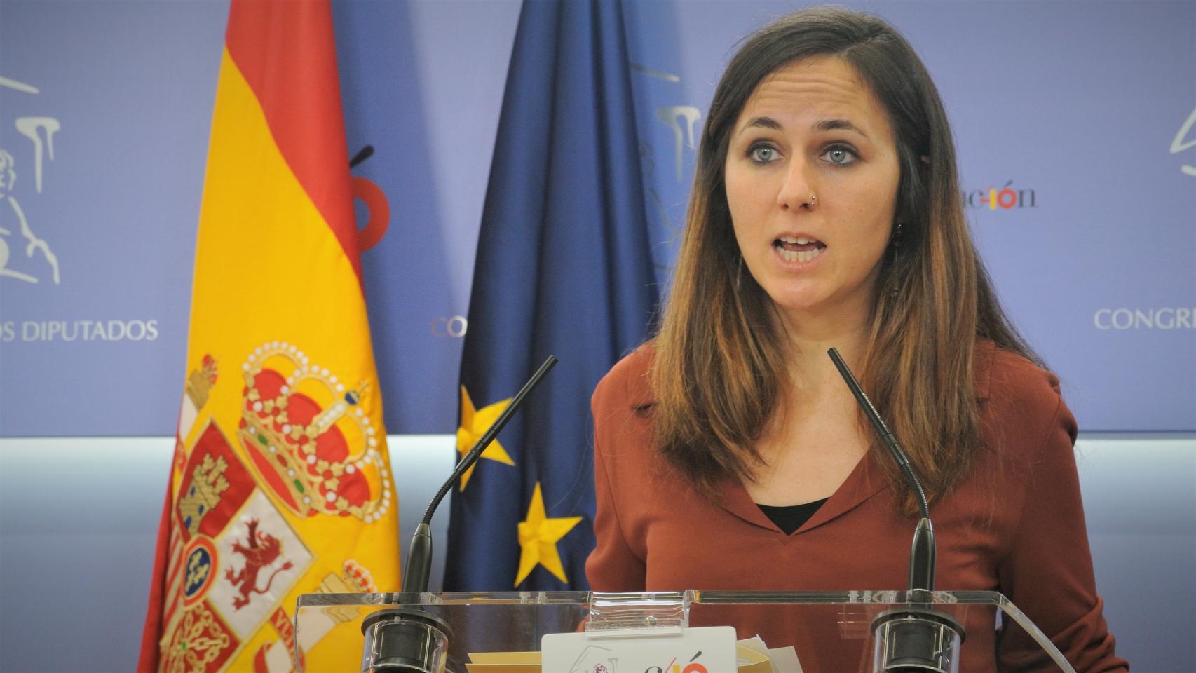Ione Belarra, portavoz adjunta de Unidos Podemos en el Congreso.
