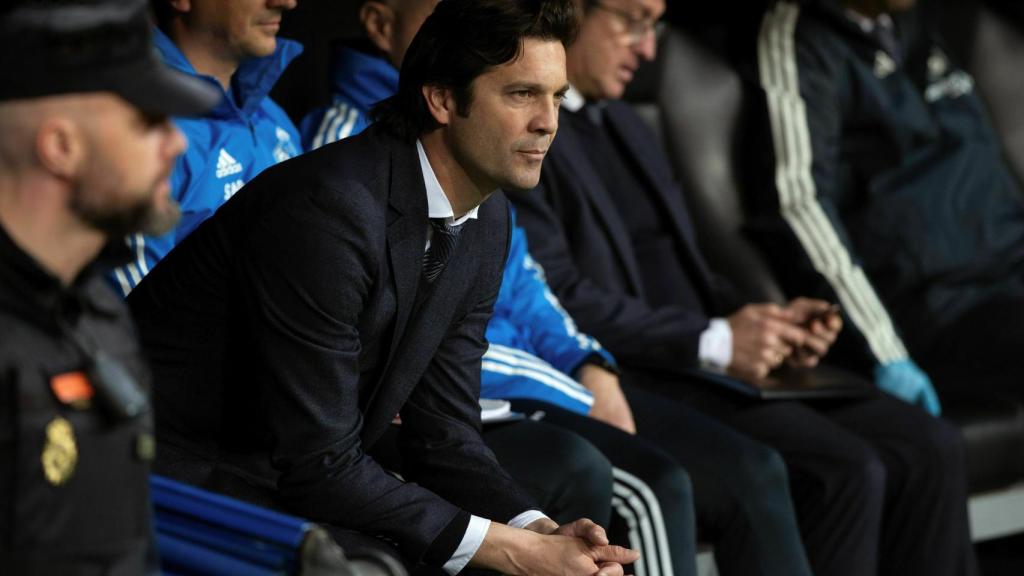 Solari, en el banquillo del Real Madrid
