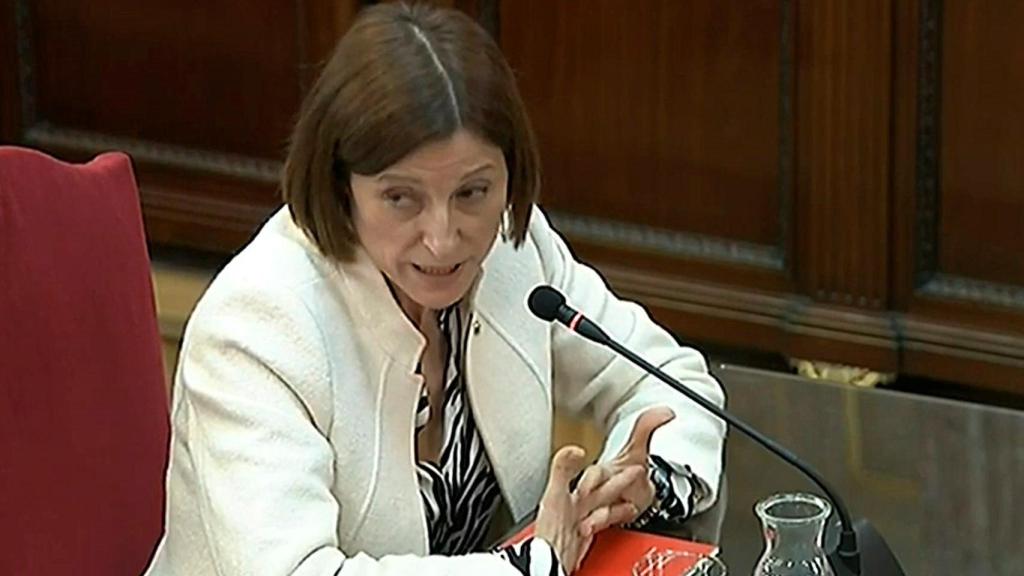 Forcadell durante su declaración en el Supremo