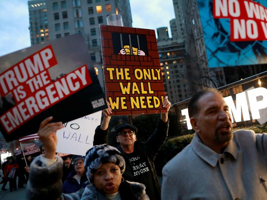Una manifestación contra Trump y el muro de México.