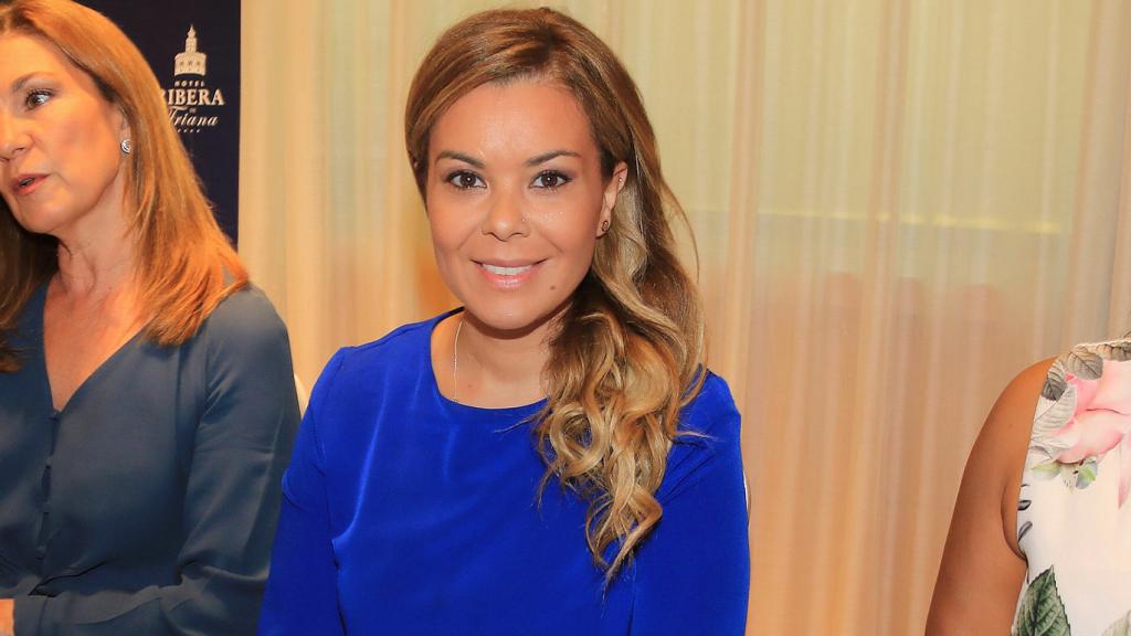 María José Campanario durante una gala en un hotel de Sevilla.
