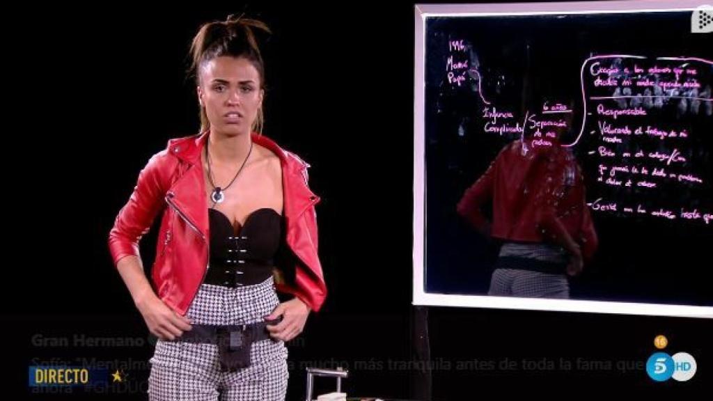 Sofía durante su duro relato.