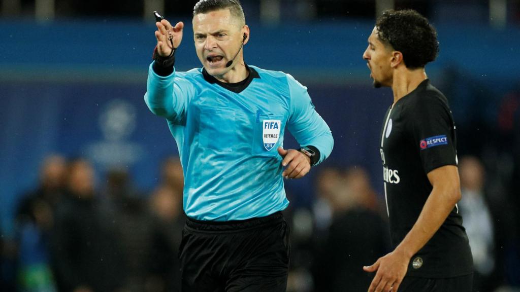 Skomina señala penalti en el PSG - Manchester United de Champions