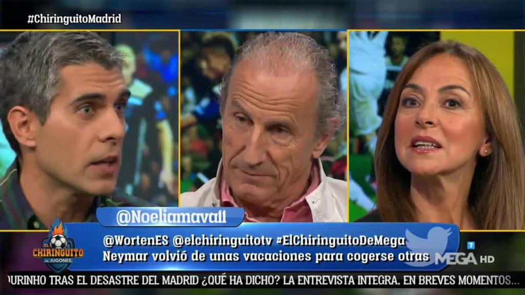 José Luís Sánchez durante El Chiringuito. Foto: Twitter (@elchiringuitotv)