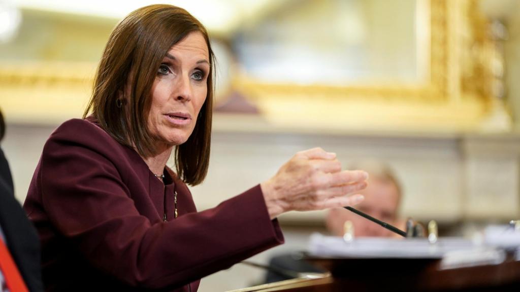 La senadora Martha McSally, durante su intervención el miércoles en el Senado.