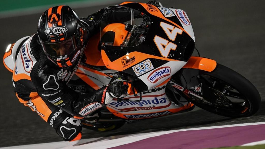 Arón Canet bate el record de Moto3. Foto: Twitter (@aroncanet44)