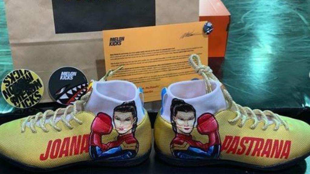 Joana Pastrana utilizará unas zapatillas de capitana Marvel para el Mundial.