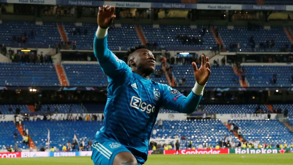 Onana, celebrando la eliminación del Madrid en Champions