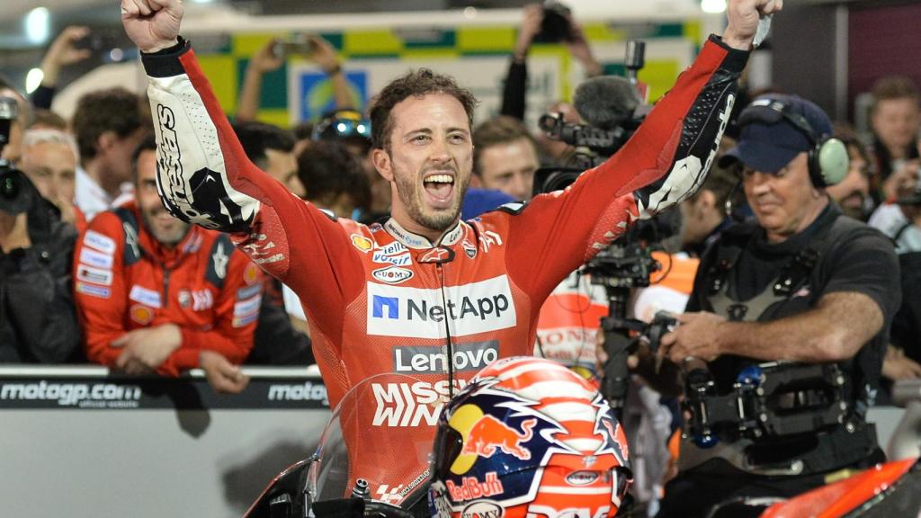 Dovizioso celebra la victoria en Qatar