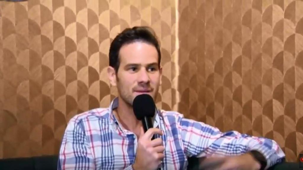 Quim Domènech durante la retransmisión del Valladolid - Real Madrid. Foto: Twitter (@elchiringuitotv)