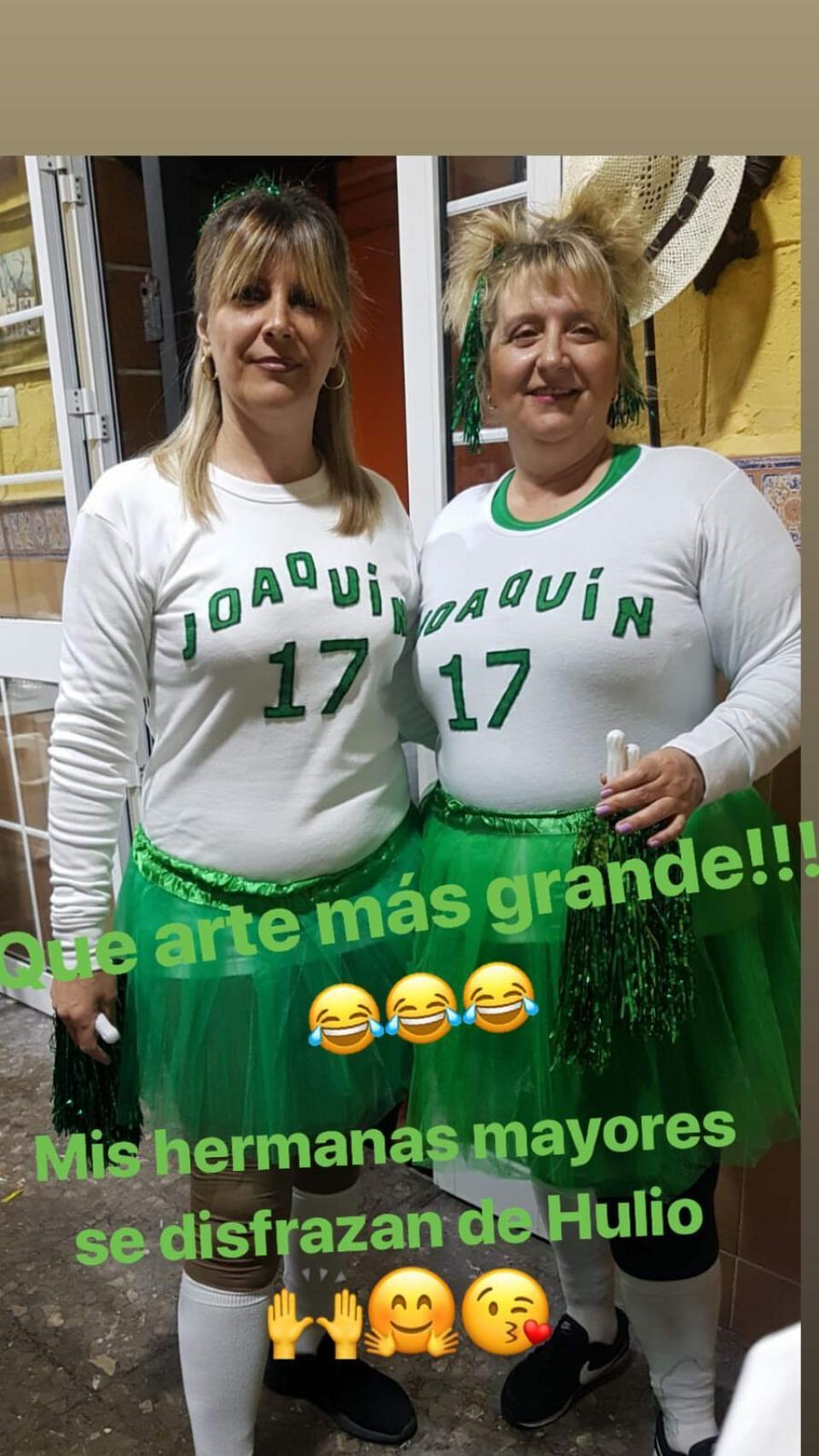 Las hermanas de Joaquín se disfrazan por Carnaval. Foto: Instagram (@joaquinarte)