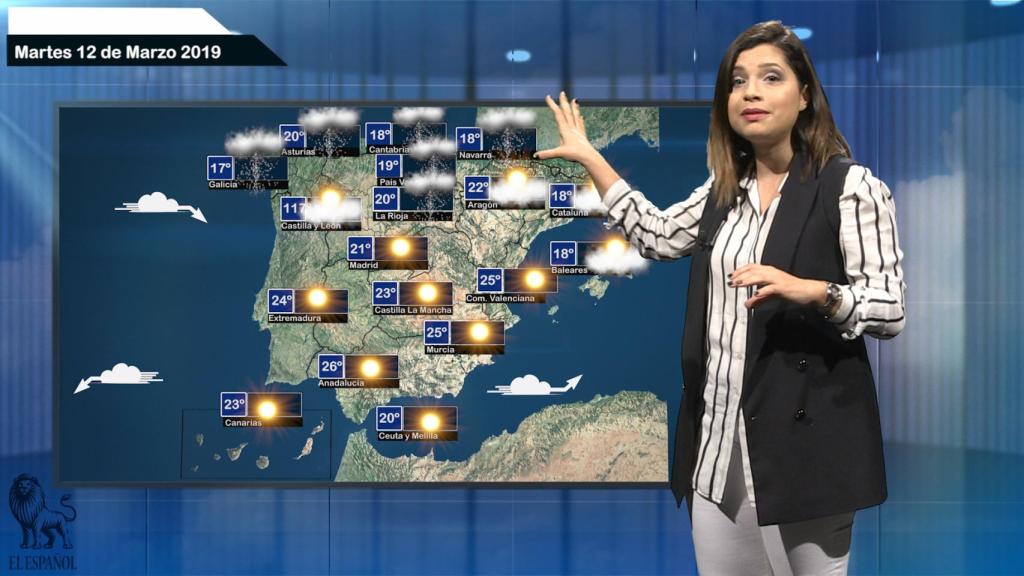 Fotograma del vídeo de la predicción del tiempo.