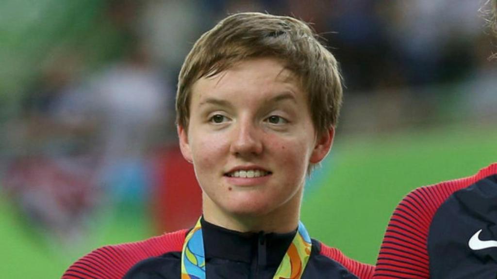 Kelly Catlin, durante una prueba.