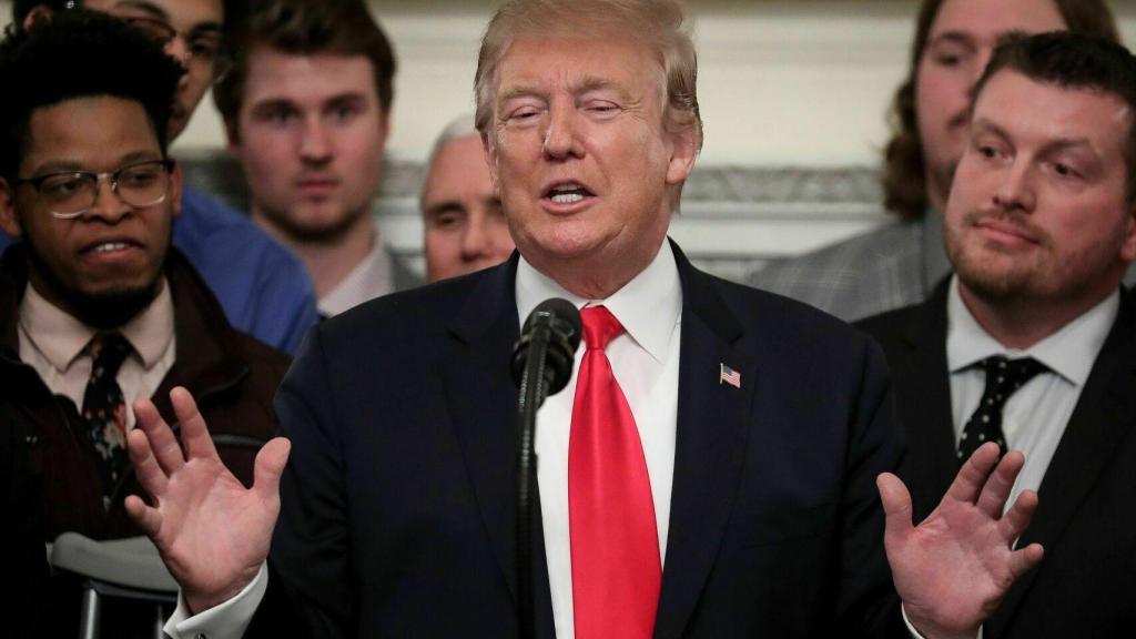 Donald Trump durante un acto en la Casa Blanca.