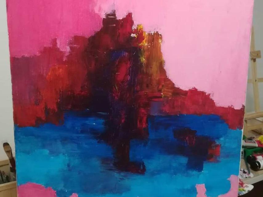 Uno de los cuadros pintados por el geriatra y pintor.