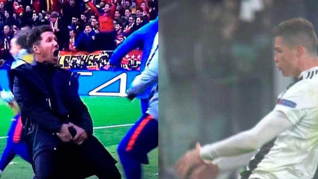 Las polémicas celebraciones de Simeone y Cristiano