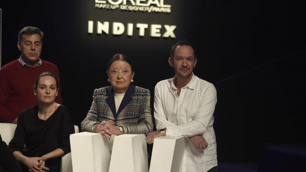 Ana Locking, Ángel Schelesser y Cuca Solana en Cibeles.