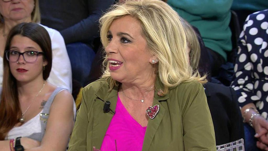 Carmen Borrego en el plató de 'Sálvame'.