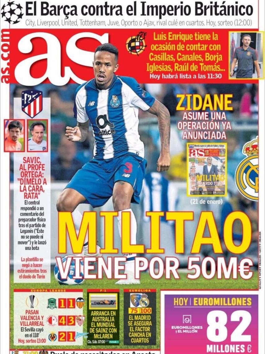 La portada del diario AS (15/03/2019)