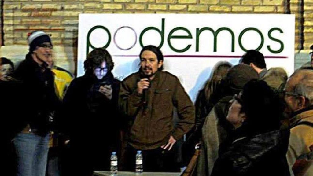 Uno de los primeros actos de la formación morada, en 2014.