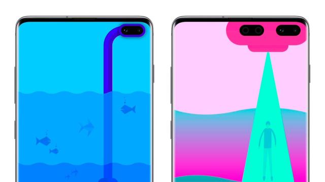 Samsung te ayuda a esconder la cámara frontal de los Galaxy S10 con estos fondos