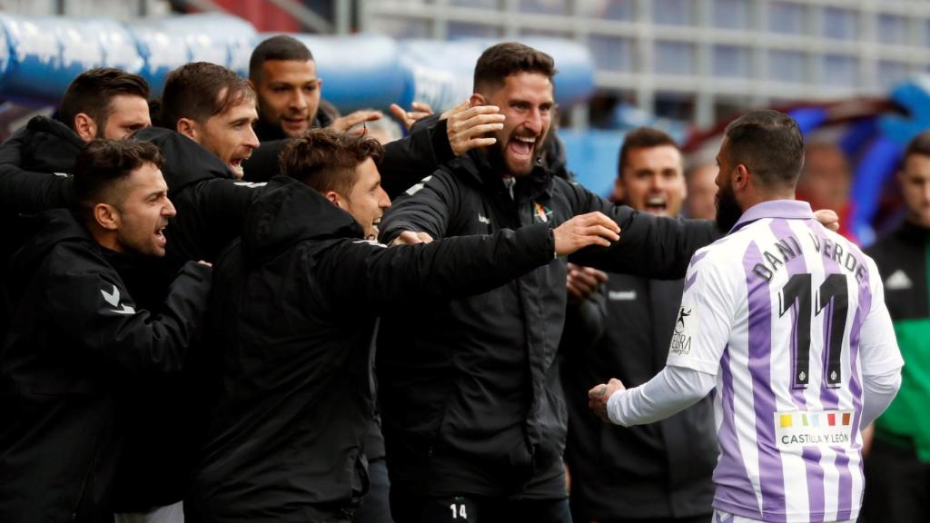 Daniele Verde tras su gol al Eibar