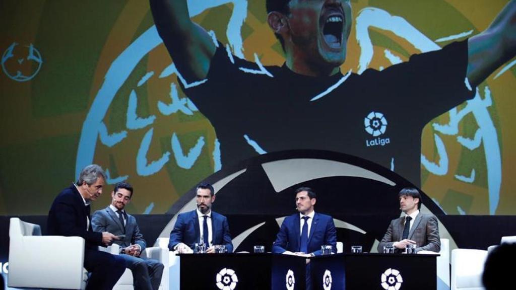 Iker Casillas, durante el acto de LaLiga Icons