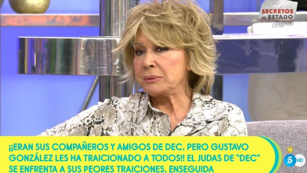 Mila Ximénez se ha mostrado muy emocionada y afectada por la salud de su compañero.