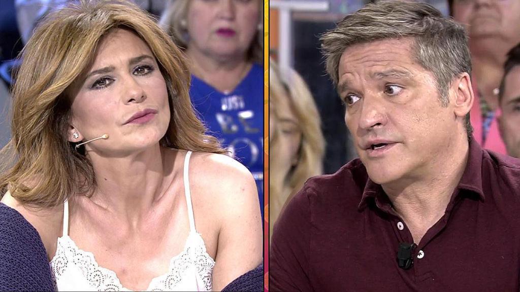 Gema López y Gustavo González en su última tarde juntos en 'Sálvame'.