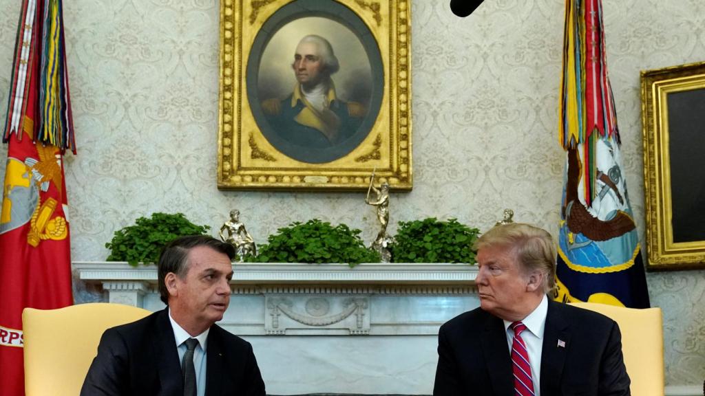 Los presidentes de Estados Unidos y Brasil, Donald Trump y Jair Bolsonaro, respectivamente, en la Casa Blanca.
