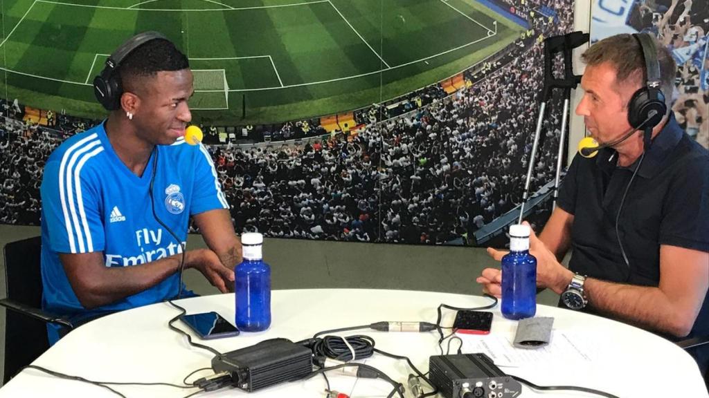 Vinicius Júnior, en El Larguero de la Cadena SER. Foto: Twitter (@ellarguero)