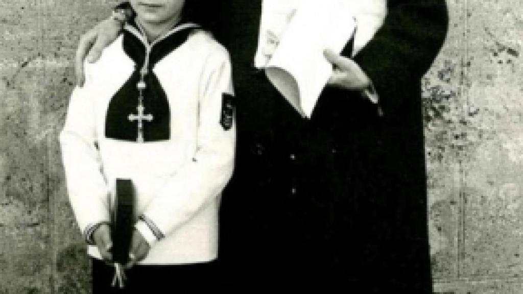 Ana María Lajusticia en la comunión de su hijo